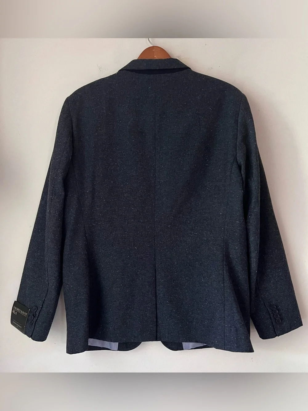 NWT Banana Republic Wool Blend Tailored Slim Fit Sport Coat Jacket 46R Charcoal